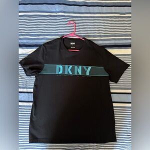 DKNY Black Tee with Teal Highlights